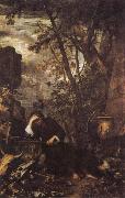 Salvator Rosa Democritus in Meditation painting